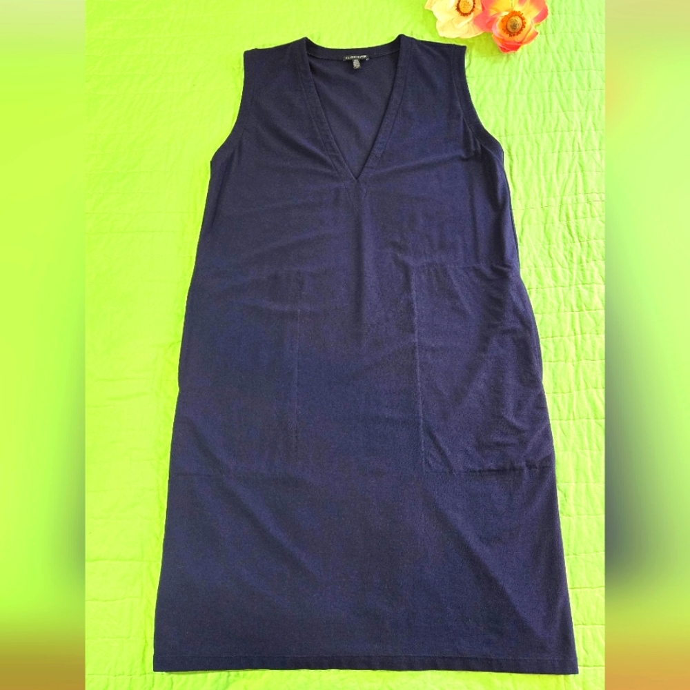 Eileen Fisher midi blue dress - Picture 5 of 8